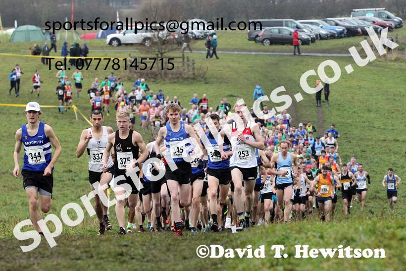 Senior men, 2021 North Eastern Cross Country Championships, Sedgefield. Photo: David T. Hewitson/Sports for All Pics